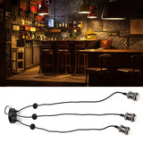 3 Arms Chandelier Lamp Holder Metal Retro Decoration Ceiling Light Socket for Home Dining Hall Bars - Extra Image