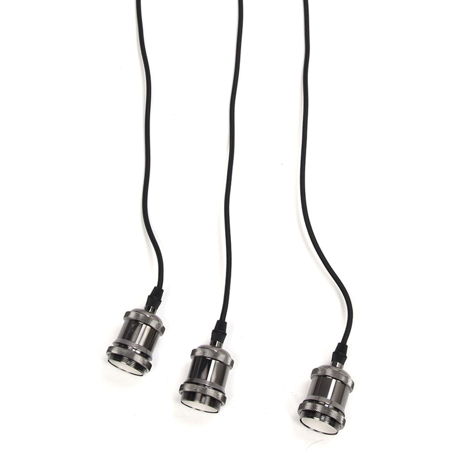 3 Arms Chandelier Lamp Holder Metal Retro Decoration Ceiling Light Socket for Home Dining Hall Bars