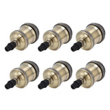 6 Pcs Lamp Holder Metal E26 E27 Screw Retro Lighting Base Accessories with Ground Aluminum ShellBlue Bronze