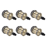 6 Pcs Lamp Holder Metal E26 E27 Screw Retro Lighting Base Accessories with Ground Aluminum ShellBlue Bronze