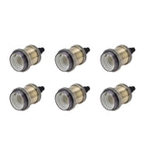 6 Pcs Lamp Holder Metal E26 E27 Screw Retro Lighting Base Accessories with Ground Aluminum ShellBlue Bronze - Side View