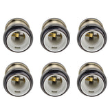 6 Pcs Lamp Holder Metal E26 E27 Screw Retro Lighting Base Accessories with Ground Aluminum ShellBlue Bronze - Top-Down View