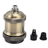 6 Pcs Lamp Holder Metal E26 E27 Screw Retro Lighting Base Accessories with Ground Aluminum ShellBlue Bronze - Extra Image