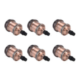 6 Pcs Lamp Holder Metal E26 E27 Screw Retro Lighting Base Accessories with Ground Aluminum ShellRed Bronze