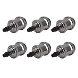 6 Pcs Lamp Holder Metal E26 E27 Screw Retro Lighting Base Accessories with Ground Aluminum ShellPearl Black