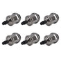 6 Pcs Lamp Holder Metal E26 E27 Screw Retro Lighting Base Accessories with Ground Aluminum ShellPearl Black