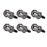 6 Pcs Lamp Holder Metal E26 E27 Screw Retro Lighting Base Accessories with Ground Aluminum ShellPearl Black - Front View