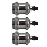 6 Pcs Lamp Holder Metal E26 E27 Screw Retro Lighting Base Accessories with Ground Aluminum ShellPearl Black - Side View