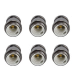 6 Pcs Lamp Holder Metal E26 E27 Screw Retro Lighting Base Accessories with Ground Aluminum ShellPearl Black