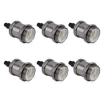 6 Pcs Lamp Holder Metal E26 E27 Screw Retro Lighting Base Accessories with Ground Aluminum ShellPearl Black
