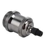 6 Pcs Lamp Holder Metal E26 E27 Screw Retro Lighting Base Accessories with Ground Aluminum ShellPearl Black - Low Angle