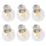 6PCS G45 E27 LED Light Bulb Transparent Glass Bulb Vintage Filament Lamp Warm Light 6W 220V - Front View