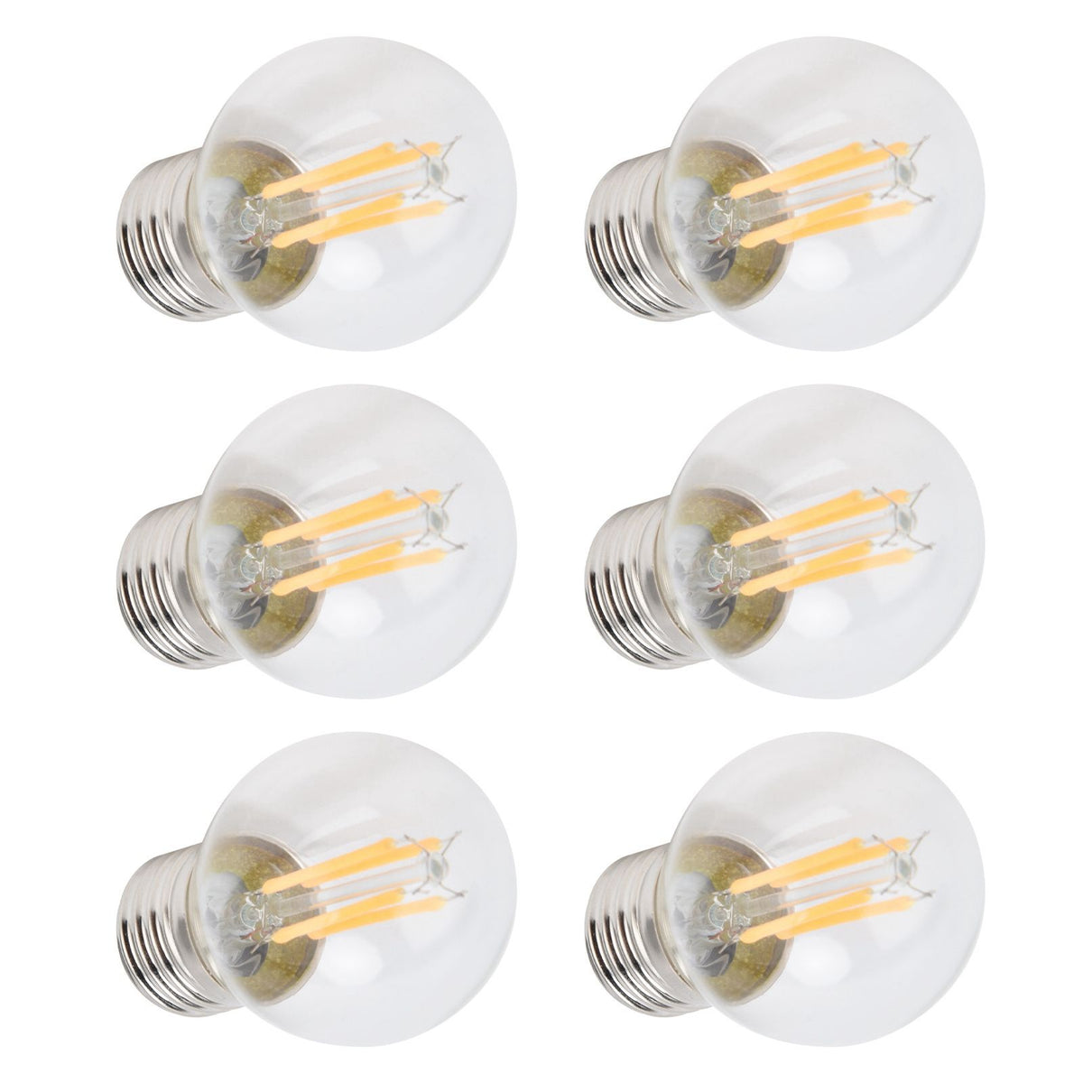 6PCS G45 E27 LED Light Bulb Transparent Glass Bulb Vintage Filament Lamp Warm Light 6W 220V