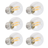 6PCS G45 E27 LED Light Bulb Transparent Glass Bulb Vintage Filament Lamp Warm Light 6W 220V