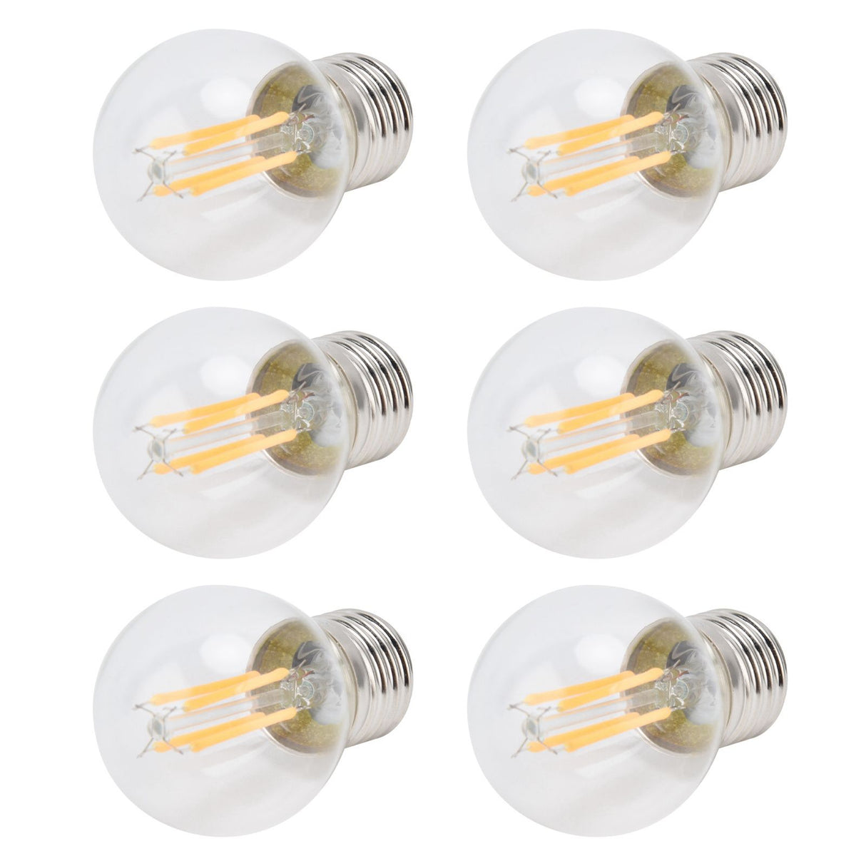 6PCS G45 E27 LED Light Bulb Transparent Glass Bulb Vintage Filament Lamp Warm Light 6W 220V