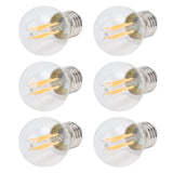 6PCS G45 E27 LED Light Bulb Transparent Glass Bulb Vintage Filament Lamp Warm Light 6W 220V