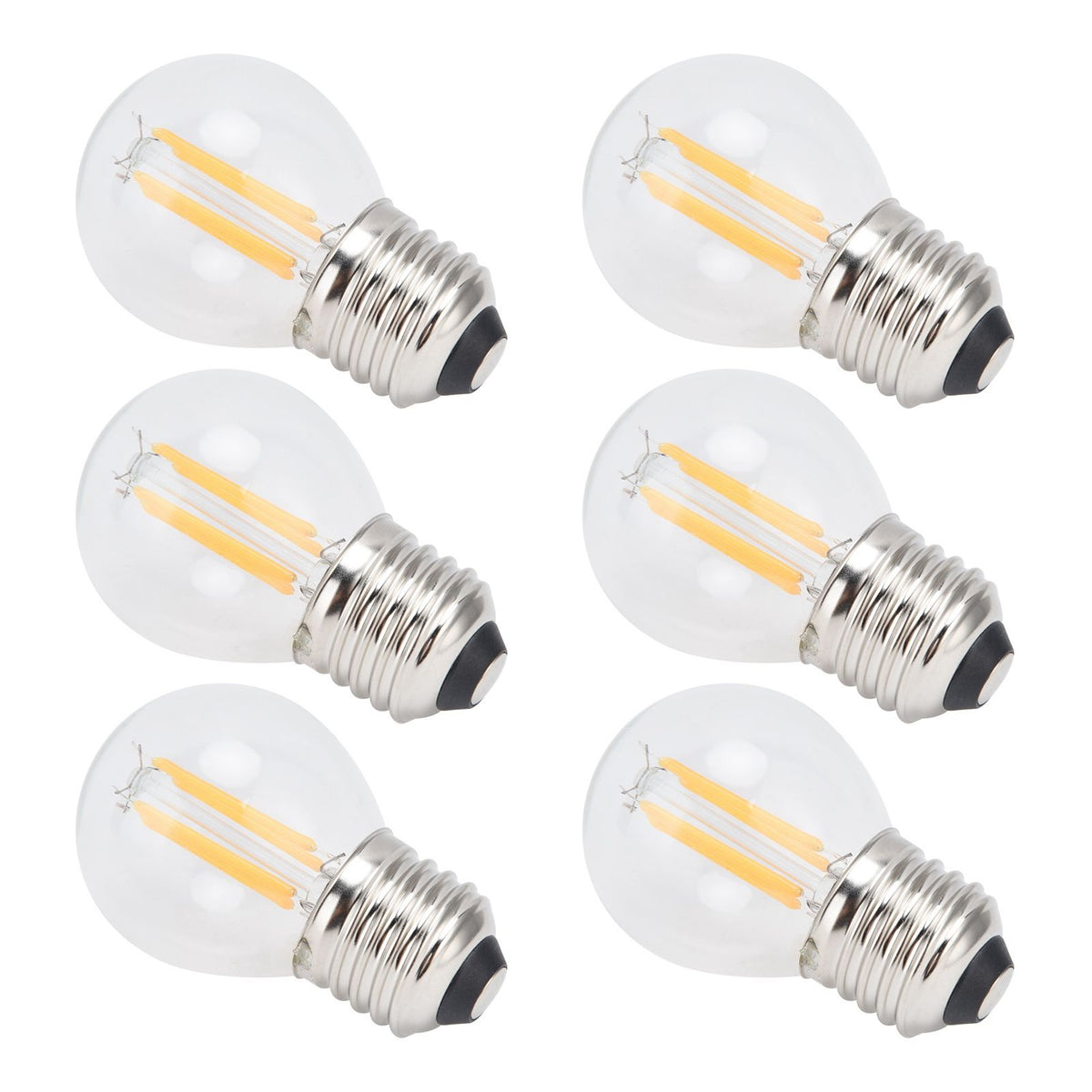 6PCS G45 E27 LED Light Bulb Transparent Glass Bulb Vintage Filament Lamp Warm Light 6W 220V