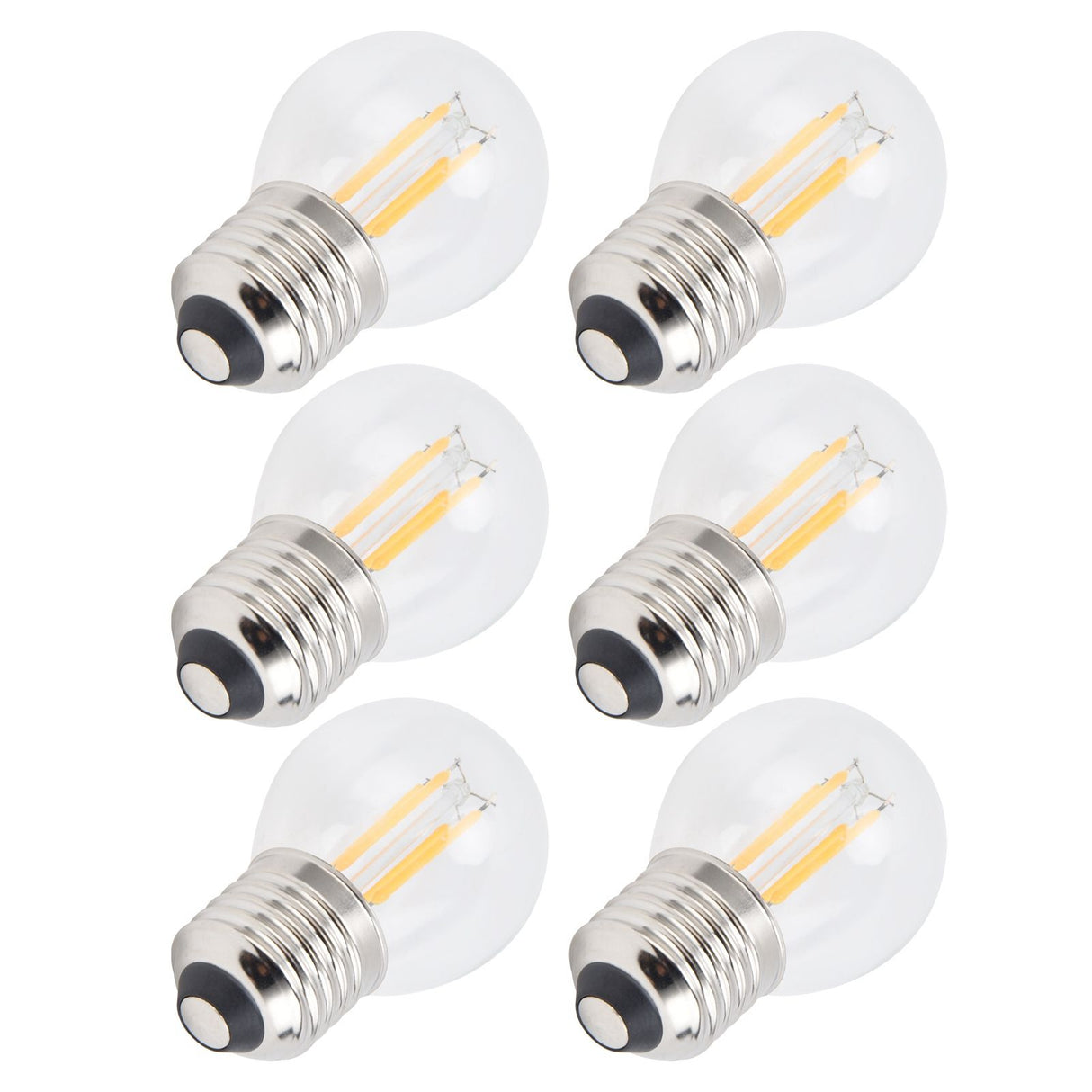 6PCS G45 E27 LED Light Bulb Transparent Glass Bulb Vintage Filament Lamp Warm Light 6W 220V
