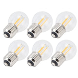 6PCS G45 E27 LED Light Bulb Transparent Glass Bulb Vintage Filament Lamp Warm Light 6W 220V