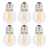 6PCS G45 E27 LED Light Bulb Transparent Glass Bulb Vintage Filament Lamp Warm Light 6W 220V - Extra Image