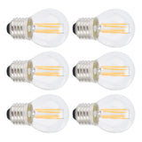 6PCS G45 E27 LED Light Bulb Transparent Glass Bulb Vintage Filament Lamp Warm Light 6W 220V - Extra Image