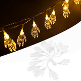 10 Pcs Halloween Skeleton Hand Lights String Battery Powered LED Halloween Spooky String Lights for Decorations
