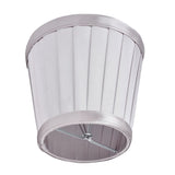 2Pcs Small Lamp Shades Wearproof Smooth Exquisite Lightweight Safe Convenient Table Lampshade0207 Silver - Top-Down View