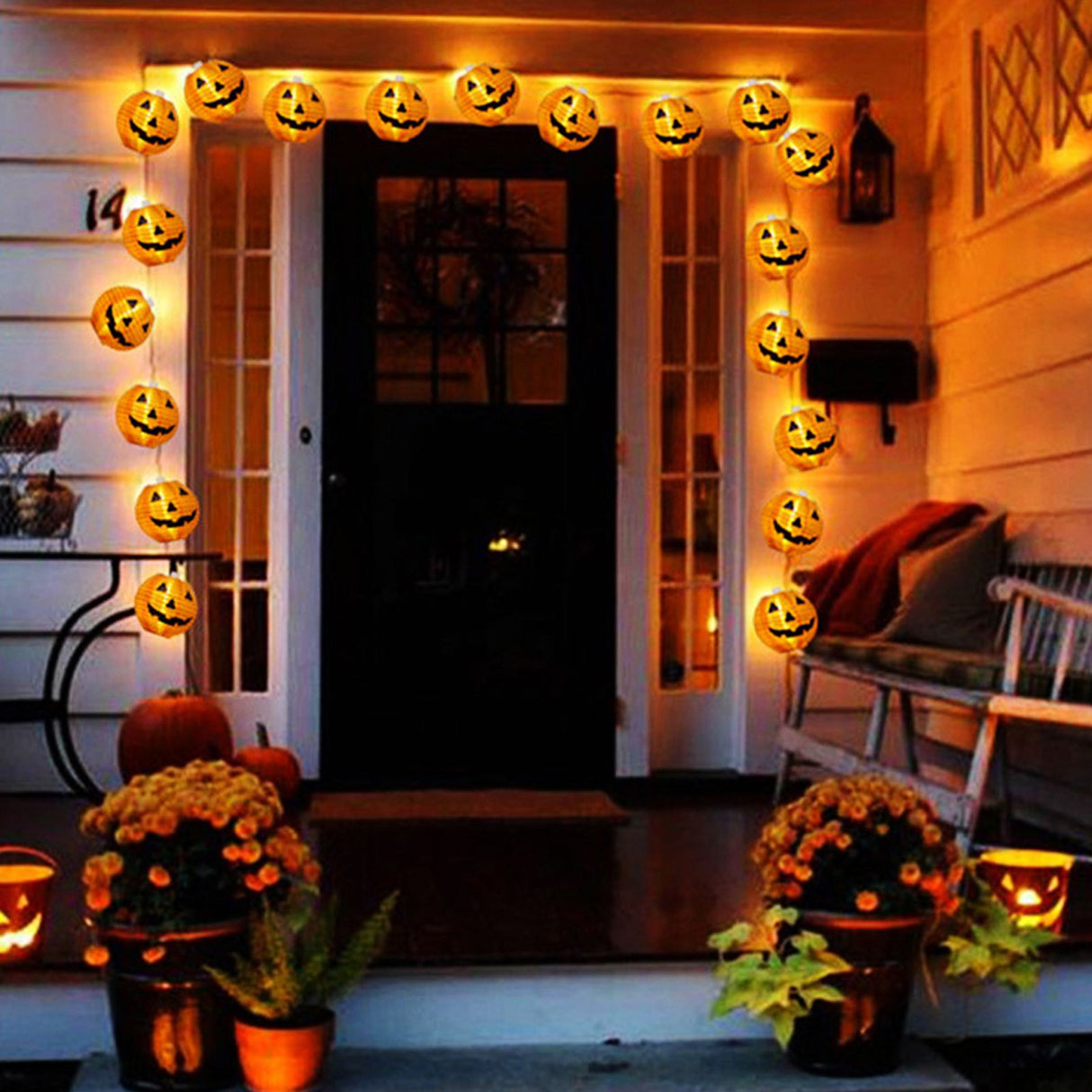 3m Halloween Pumpkin Lantern String LED Halloween Pumpkin String Lights for Party Decoration