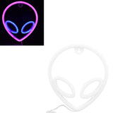 Alien Neon Sign Decorative Neon Light Night Lamp for Bedroom Children's Room Bar Decor USB Or Battery Powered(Blue Eye Pink Face ) - Extra Image