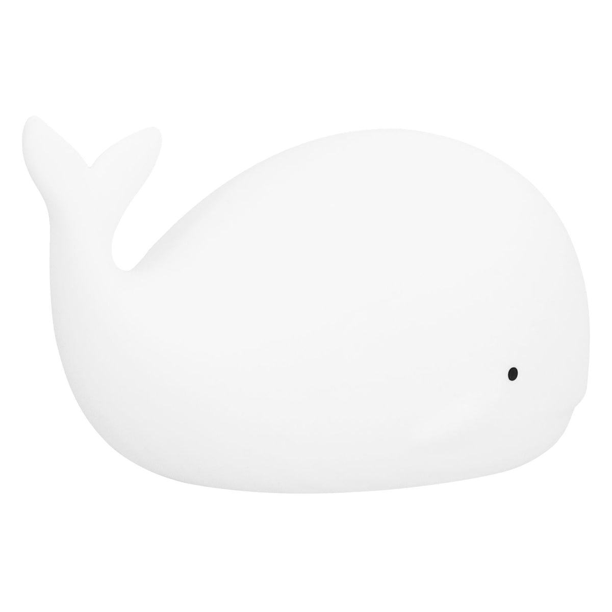 Silicone Night Light USB Charging Cute Whale Shaped Tap Lamp with 3 Lighting Modes 3H Timing Function White