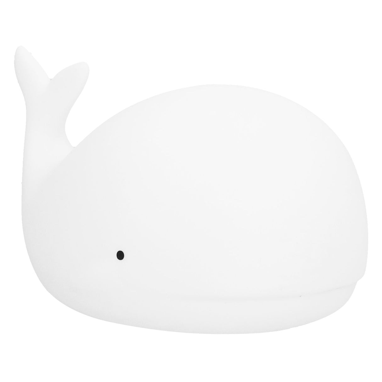 Silicone Night Light USB Charging Cute Whale Shaped Tap Lamp with 3 Lighting Modes 3H Timing Function White