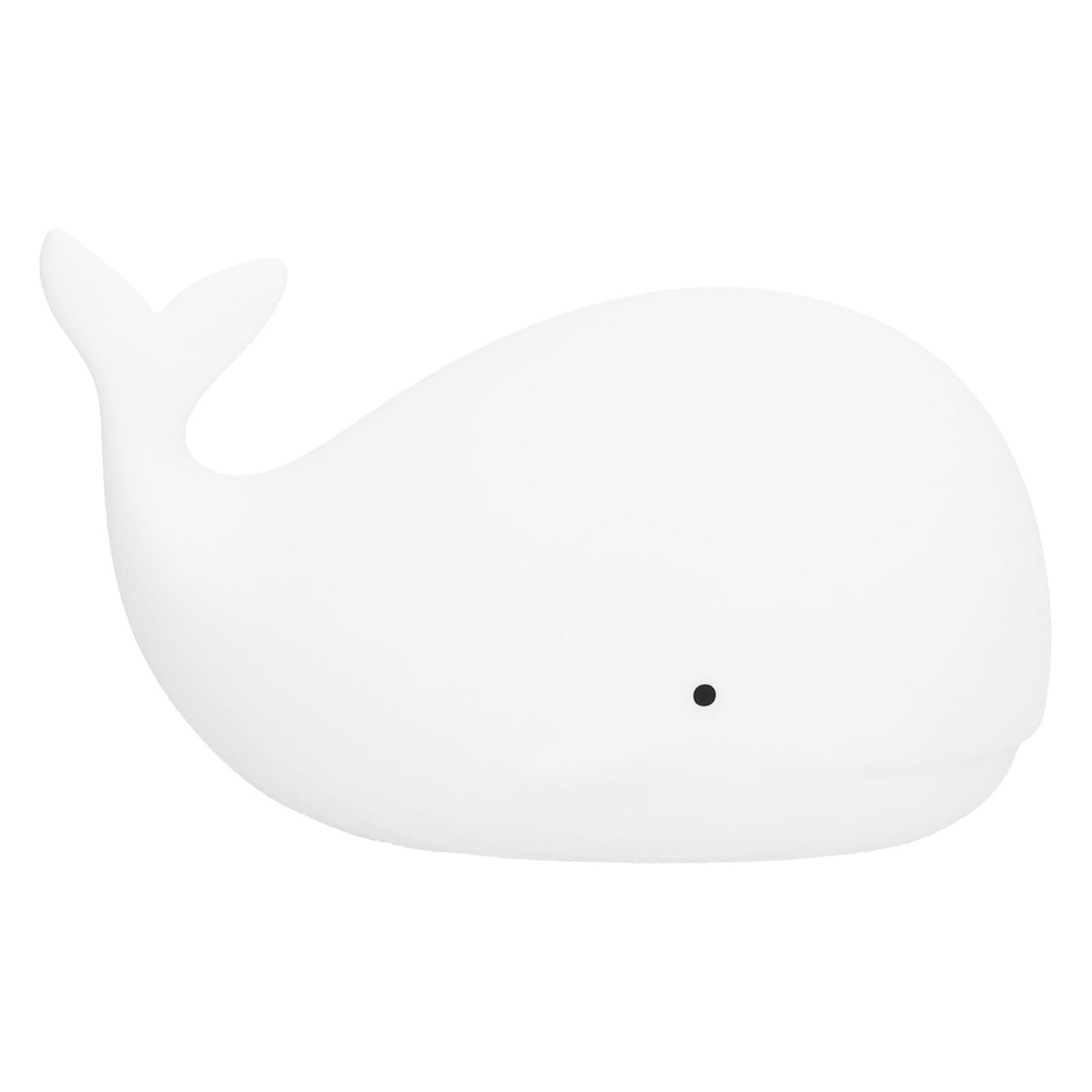 Silicone Night Light USB Charging Cute Whale Shaped Tap Lamp with 3 Lighting Modes 3H Timing Function White