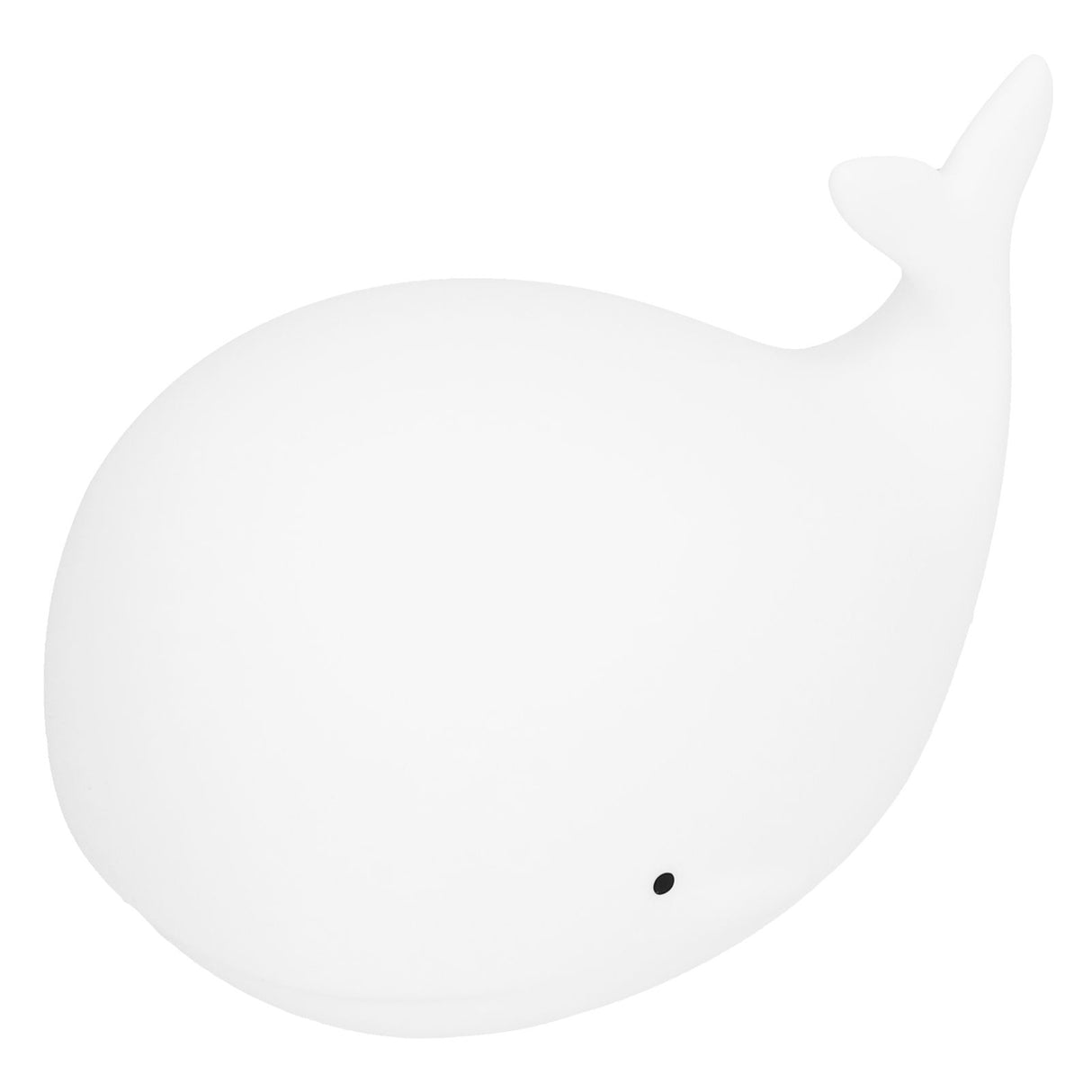 Silicone Night Light USB Charging Cute Whale Shaped Tap Lamp with 3 Lighting Modes 3H Timing Function White