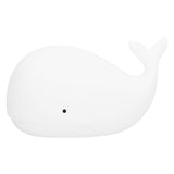 Silicone Night Light USB Charging Cute Whale Shaped Tap Lamp with 3 Lighting Modes 3H Timing Function White - Low Angle