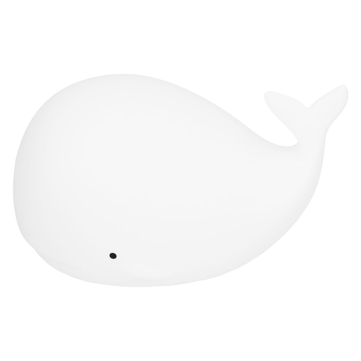 Silicone Night Light USB Charging Cute Whale Shaped Tap Lamp with 3 Lighting Modes 3H Timing Function White