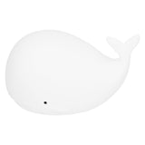 Silicone Night Light USB Charging Cute Whale Shaped Tap Lamp with 3 Lighting Modes 3H Timing Function White