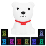 Cute Dog Shaped Silicone Lamp Kids Night Light Portable Bedside Light for Baby Sleeping Nursery USB Charging