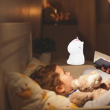 LED Animal Night Light USB Charging Silicone Cute Color Changing Lamp for Bedroom Home