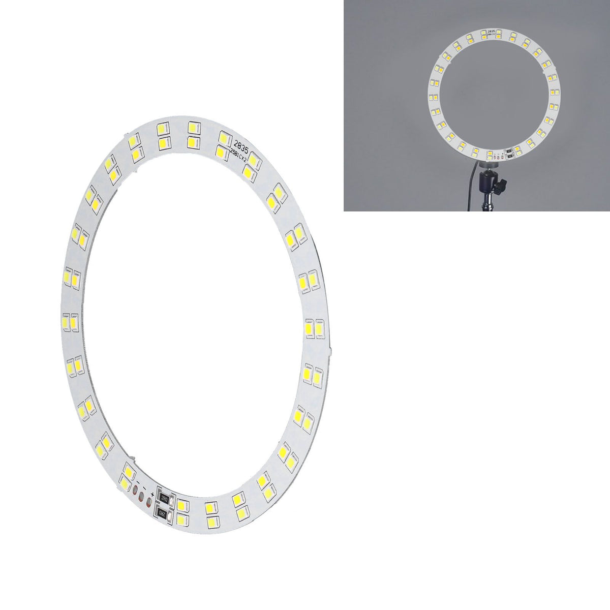 3V‑5V Ring Light Board 10W LED Ring Light Plate with Cold and Warm 2 Color Lighting USB Powered for Daily Lighting