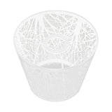 Wrought Iron Lampshade Carved Forest Tree Shaped E27 Mini Lamp Shade for Table Lamp Bedroom Bedside DecorWhite - 45-Degree Angle