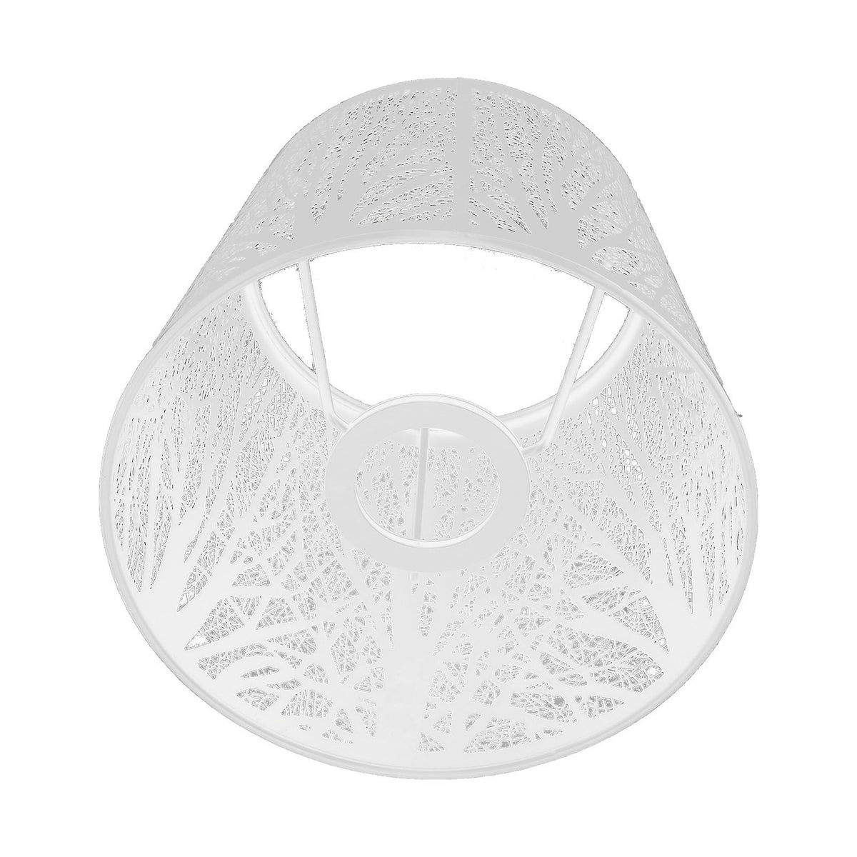 Wrought Iron Lampshade Carved Forest Tree Shaped E27 Mini Lamp Shade for Table Lamp Bedroom Bedside DecorWhite