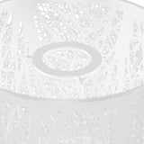 Wrought Iron Lampshade Carved Forest Tree Shaped E27 Mini Lamp Shade for Table Lamp Bedroom Bedside DecorWhite - Extra Image