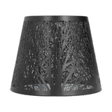 Wrought Iron Lampshade Carved Forest Tree Shaped E27 Mini Lamp Shade for Table Lamp Bedroom Bedside DecorBlack - Side View