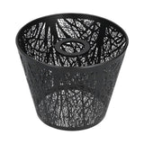 Wrought Iron Lampshade Carved Forest Tree Shaped E27 Mini Lamp Shade for Table Lamp Bedroom Bedside DecorBlack - Top-Down View