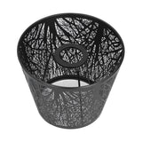 Wrought Iron Lampshade Carved Forest Tree Shaped E27 Mini Lamp Shade for Table Lamp Bedroom Bedside DecorBlack - 45-Degree Angle