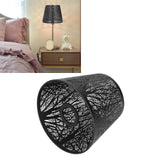 Wrought Iron Lampshade Carved Forest Tree Shaped E27 Mini Lamp Shade for Table Lamp Bedroom Bedside DecorBlack - Extra Image