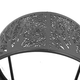Wrought Iron Lampshade Carved Forest Tree Shaped E27 Mini Lamp Shade for Table Lamp Bedroom Bedside DecorBlack