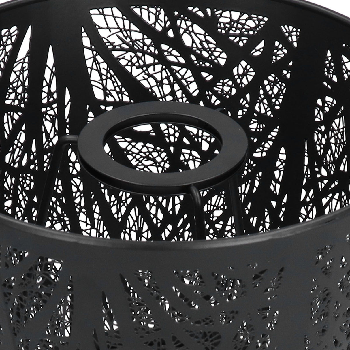 Wrought Iron Lampshade Carved Forest Tree Shaped E27 Mini Lamp Shade for Table Lamp Bedroom Bedside DecorBlack