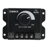 30A LED Dimmer PWM Unicolor Single Channel Adjustable Dimming Controller DC 12V‑24V