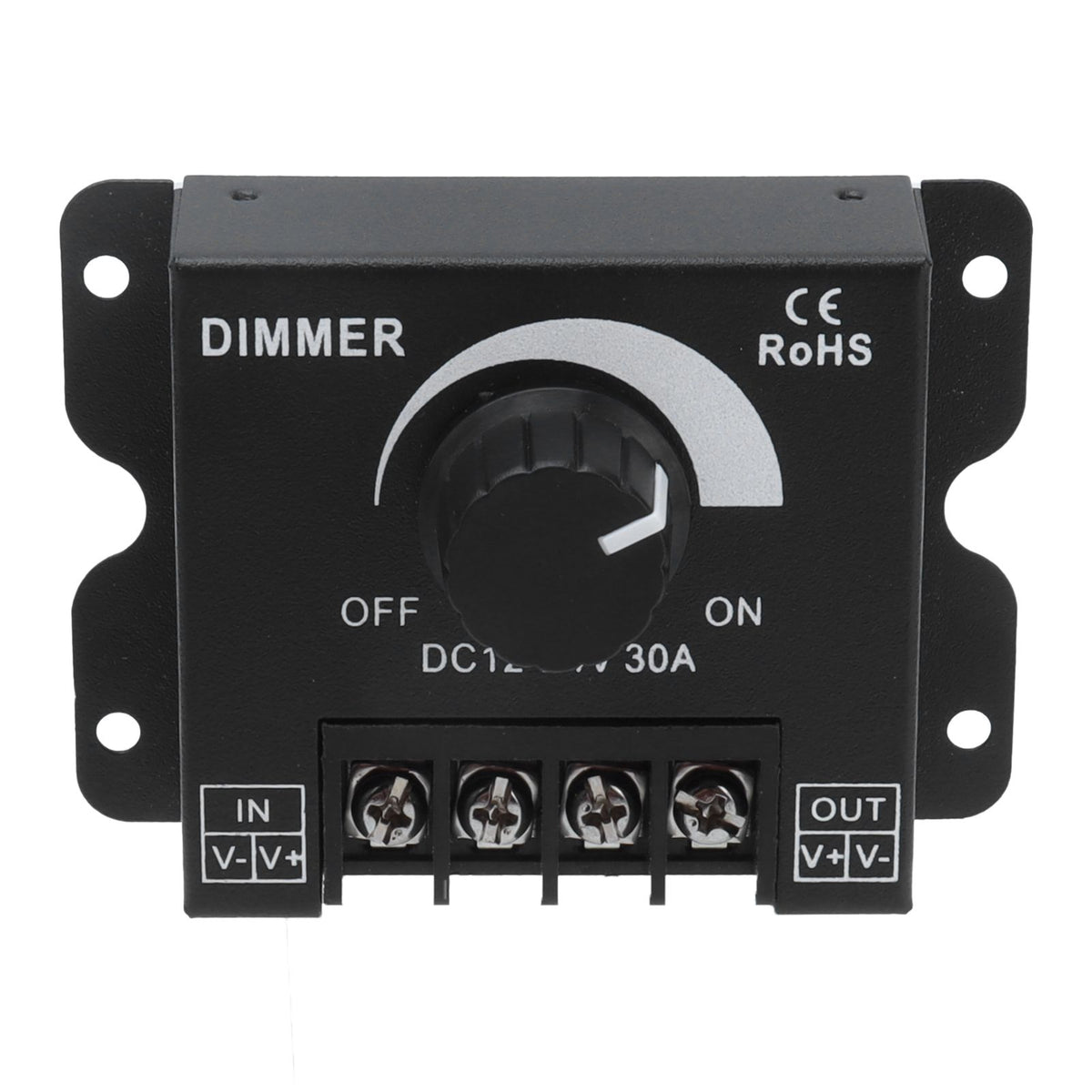 30A LED Dimmer PWM Unicolor Single Channel Adjustable Dimming Controller DC 12V‑24V